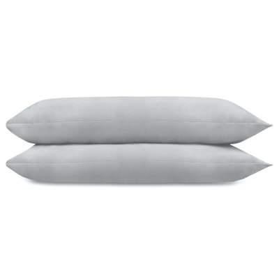 Delara GOTS-Certified Organic Cotton Sateen Pillowcase Set of 2, 400 Thread Count, Soft Long-Staple Cotton