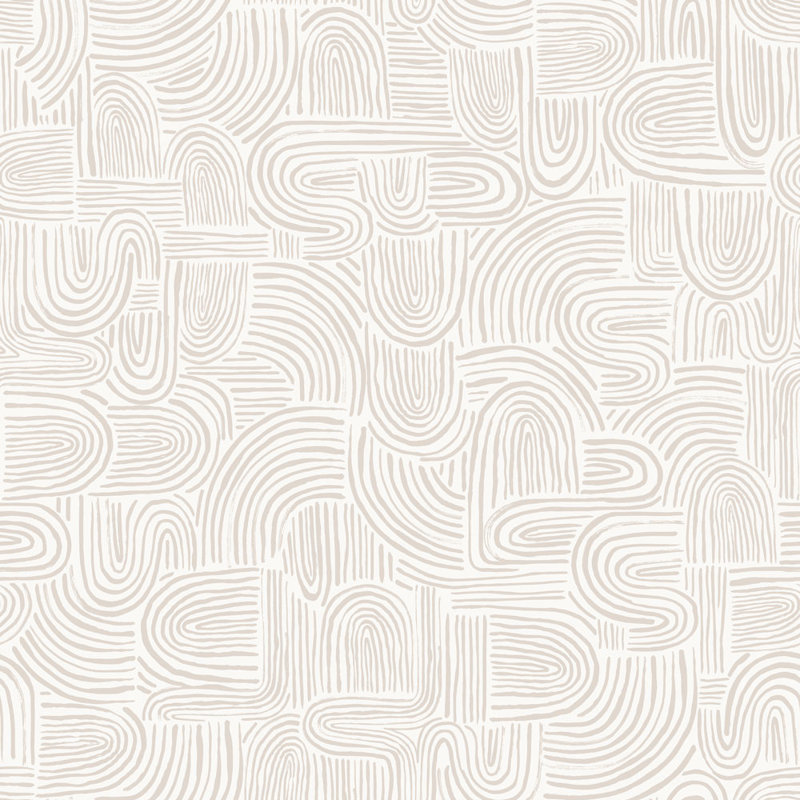 Papier peint adhésif Swell, Beige