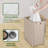 Hand Woven Wicker and Canvas Laundry Hamper-99141435