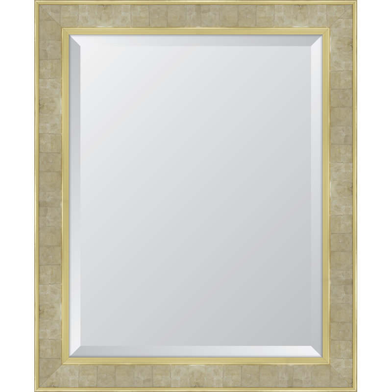 Miroir mural, H 34 po x l 25 po, Or