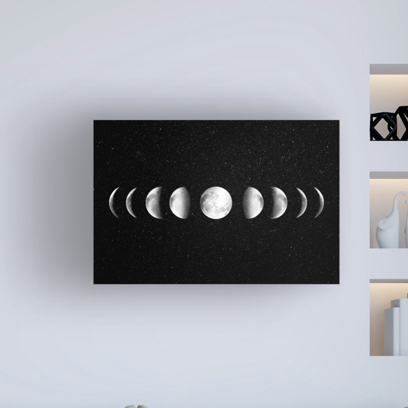 «Moon Phase New», impression sur toile tendue, H 12 po x l 19 po x P 2 po