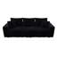 82,7 po à 3 places en velours côtelé noir, convertible en méridienne, structure, éponge haute densité, canapé-lit en velours côtelé Ottomans, coussins confortables, support stable, assemblage facile, amovible
