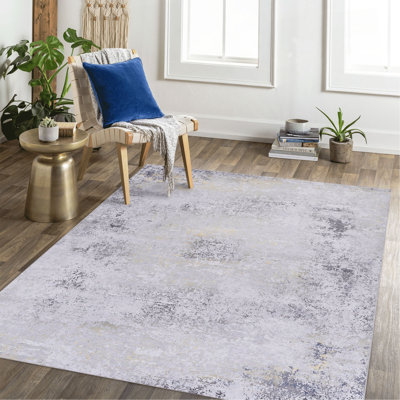 Gold Washable Rug Area Rug