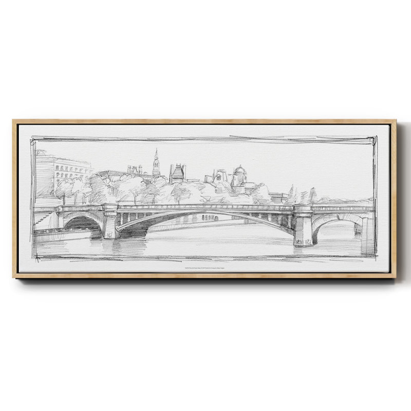Pont de Notre Dame- Framed Canvas, 24" H x 60" W