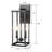 Outdoor Wall Light, 20 Inch Modern Exterior Wall Sconce With Clear Glass, Weather Resistant Outside Lights For House,Front Porch, Patio,Entryway(Black)(Set Of 2)-728851714