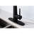 Single Handle Pull Down Kitchen Sink Faucet Of Stainless Steel, Matte Black Colorant, 360 Rotating High - Arc Nozzle, Three Water Output Selections  Stream, Spray,  , Easy Temperature And Flow-91873285