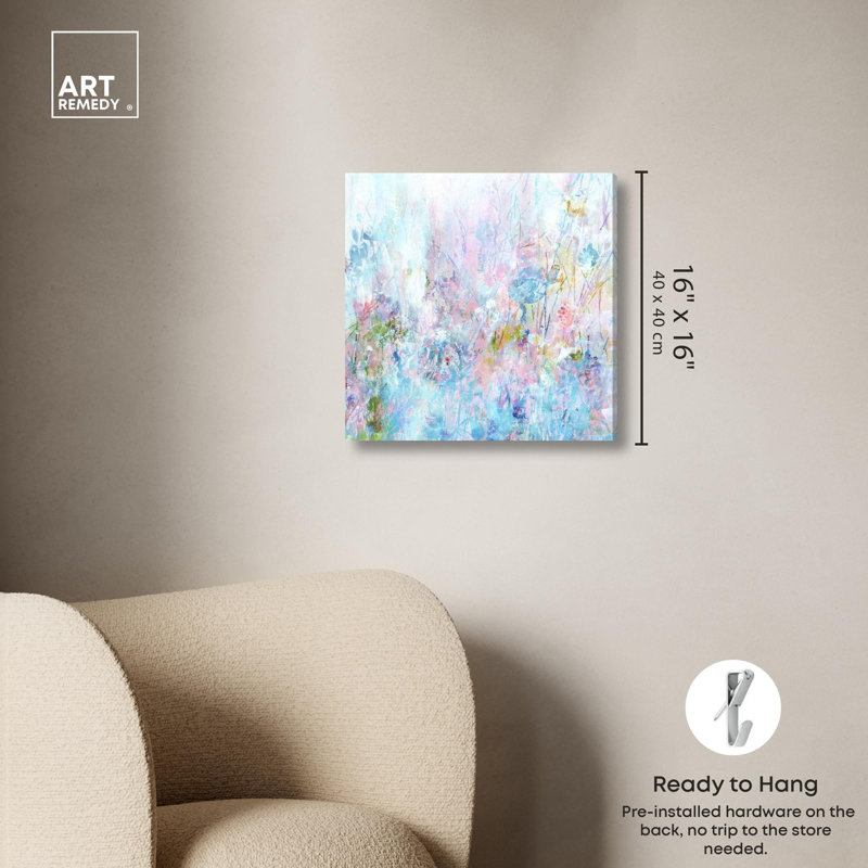 «Doll Memories - Summer Flora», impression murale sur toile par Art Remedy, galerie tendue, 16 x 16, H 16 po x l 16 po