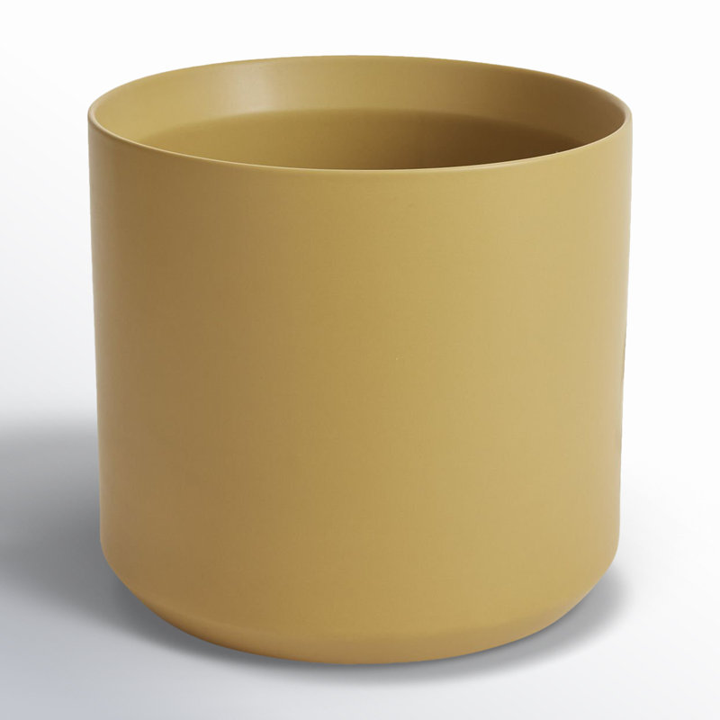 Parsons Handmade Ceramic Pot Planter, 10" H x 10.75" W x 10.75" D, Yellow