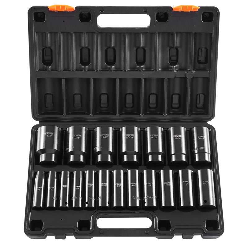 1/2" 19 Piece Impact Socket Set