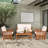 Jonanthan 4pcs Patio Solid Wood Furniture Set Conversation With Coffee Table And Cushion-220976383