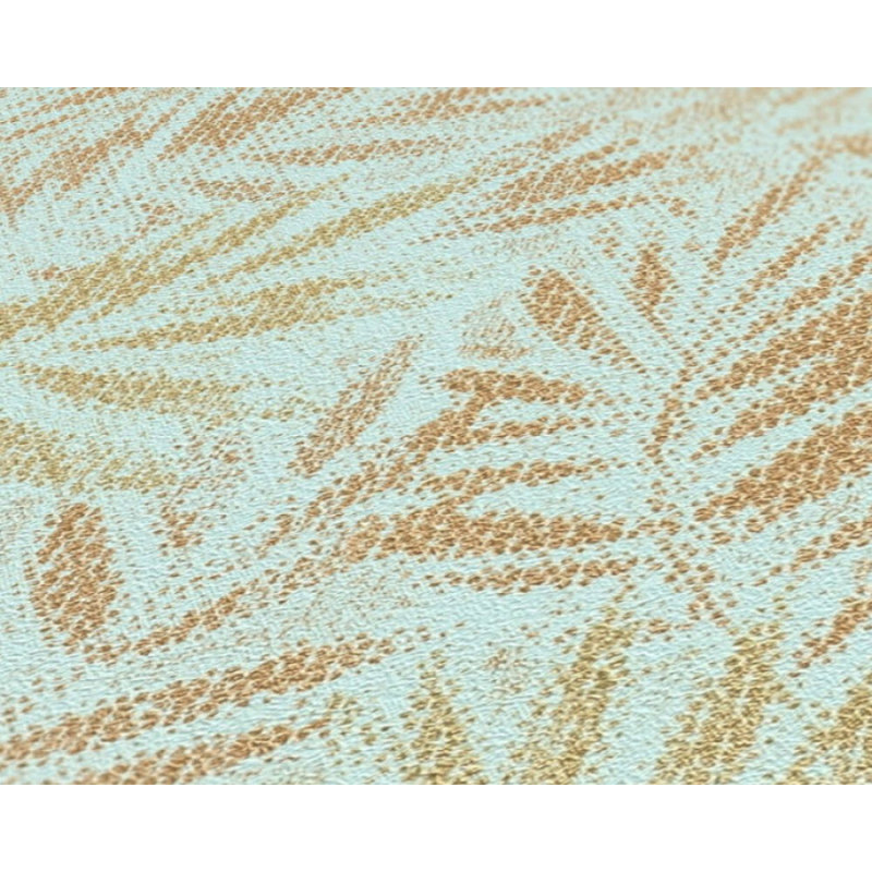 Floral Double Roll, Gold/Green/Metallic
