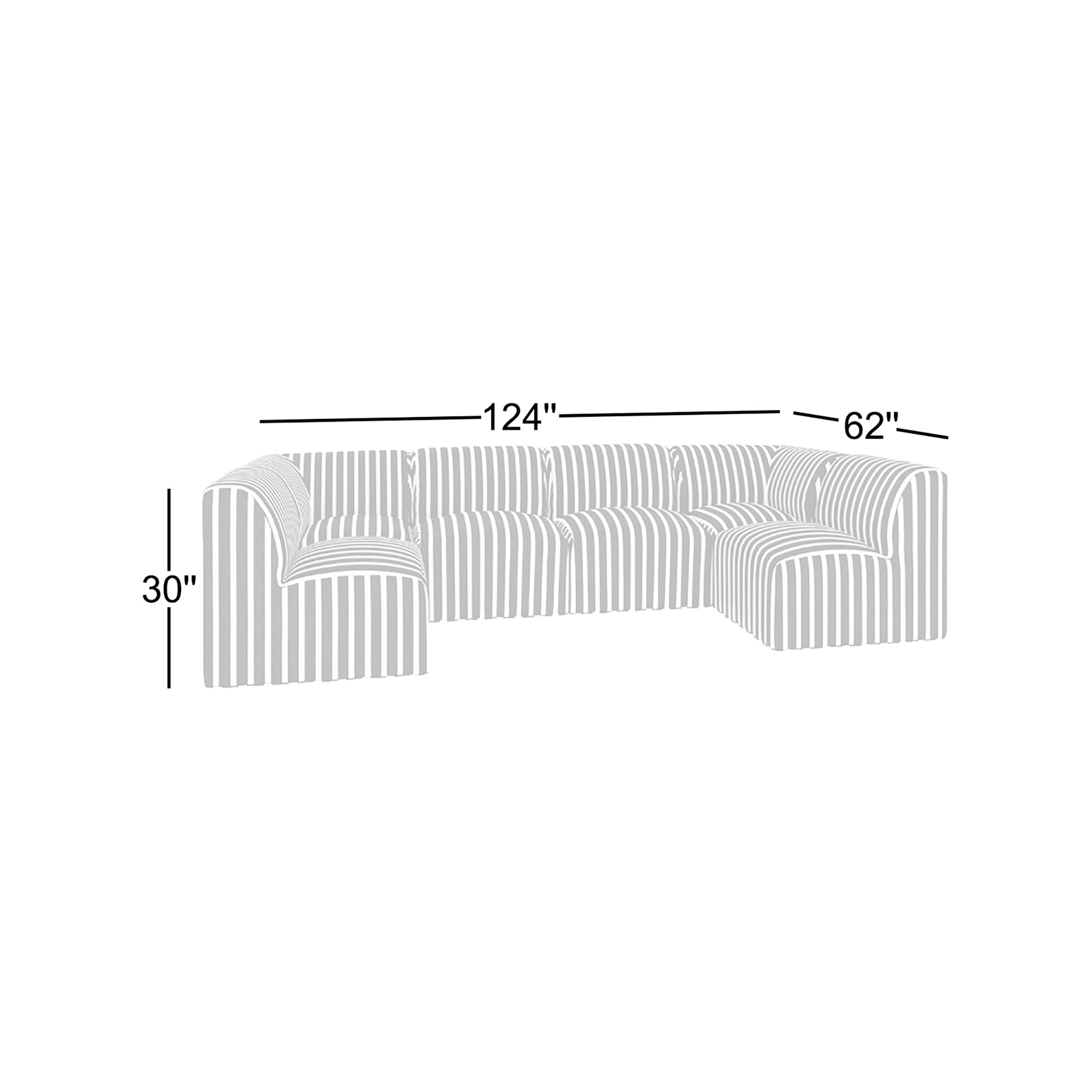 Eliana 124" Sunbrella Outdoor U Sectional