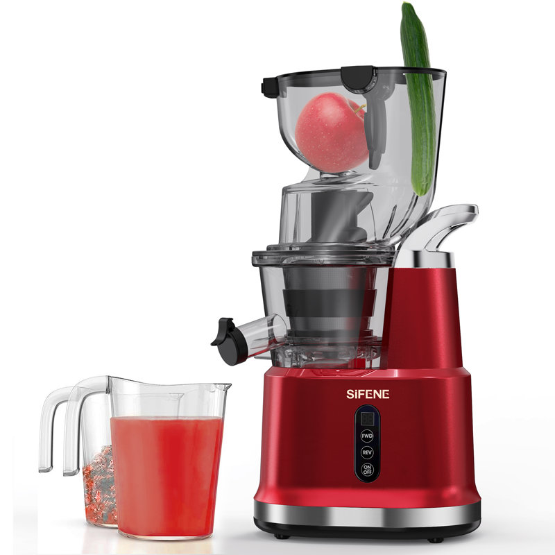 SiFENE Cold Press Juicer, 83mm Wide Mouth, High Yield, BPA-Free, Red