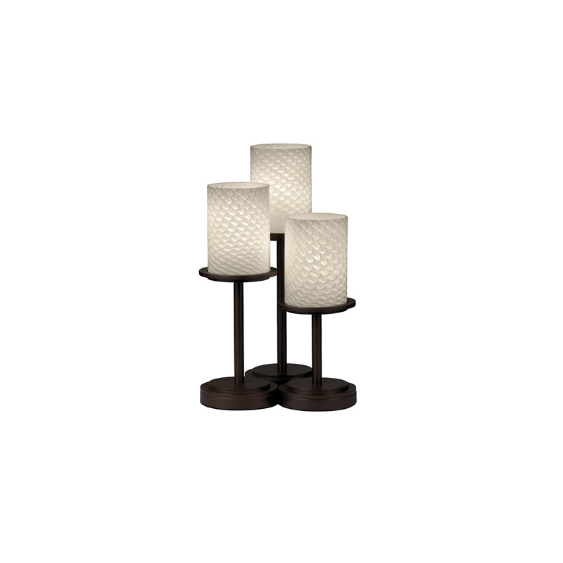 Lampe de table cylindrique 16 po Casson, Amande, Bronze foncé