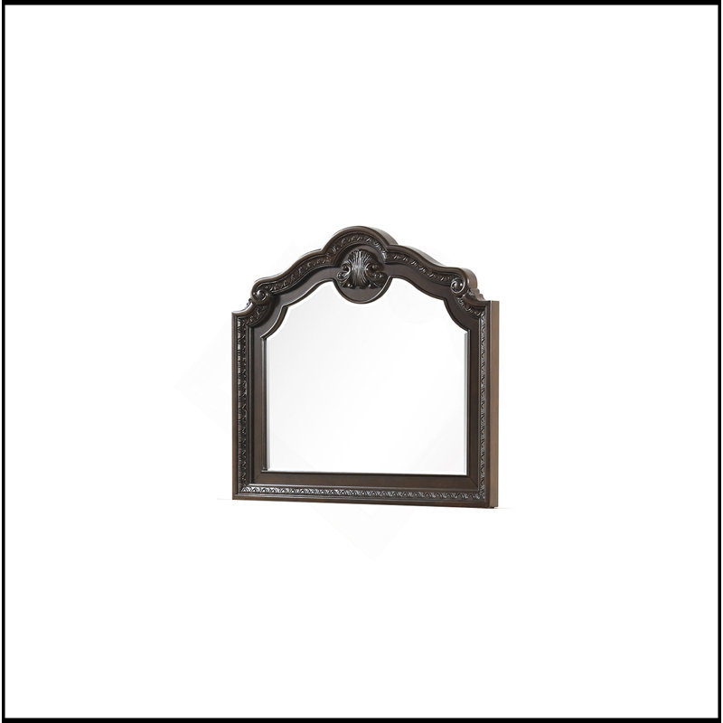 Miroir de style traditionnel avec cadre en bois en noyer