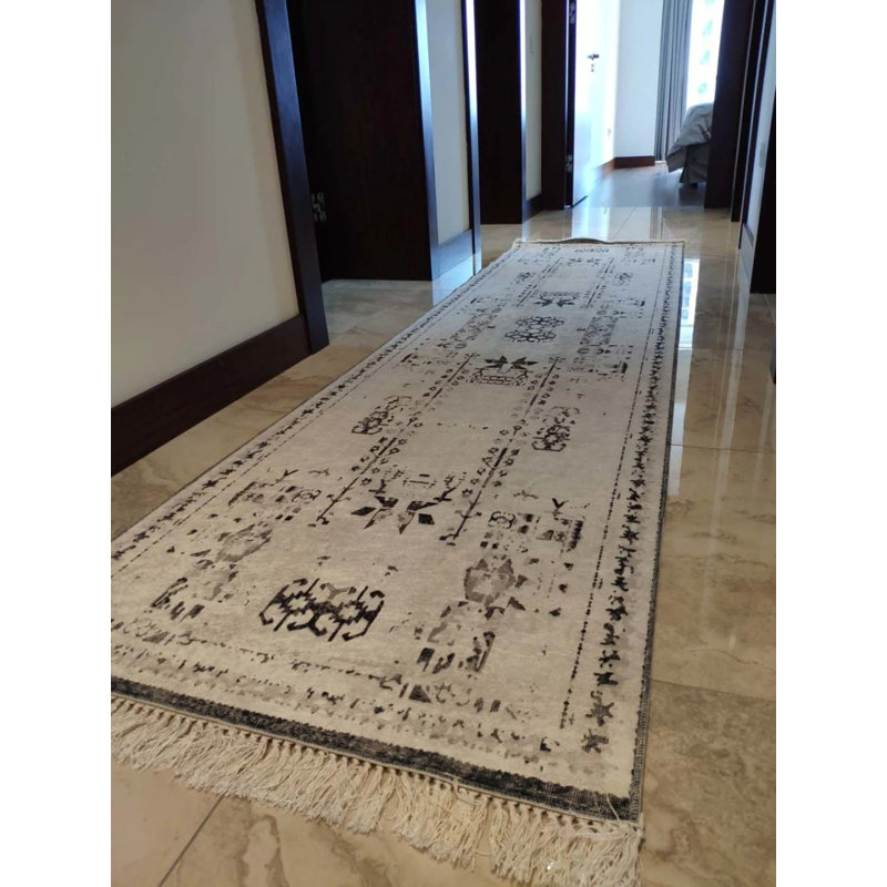 Tapis Masanao avec envers antidérapant, Tapis de couloir 3 pi 3 po x 14 pi 9 po