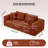 Modern 3-Seater Sofa with Deep Seat, No Assembly Required, Modern Corduroy Couch with 2 Pillows, Lazy Compression Sofa for Living Room Bedroom, Hybrid Sofa in a Box-1933353209