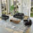 Bridgeview 32" Square Arm Accent Chair, Sofa Chair, Black Set of 2-775470445