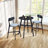 Wooden Bar Chairs Set Of 2, Modern Soft Upholstered Kitchen Island Chairs, Counter Height Stool With Backrest,Wooden Frame Chairs With Footrest For Pub,Living Room,Restaurant-194048836