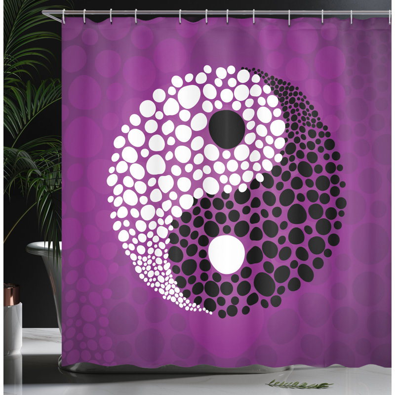 Shower Curtain with Hooks Included, 70"H x 69"W