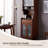 39.37"Solid Wood Pine Tempered Glass brown Sideboard