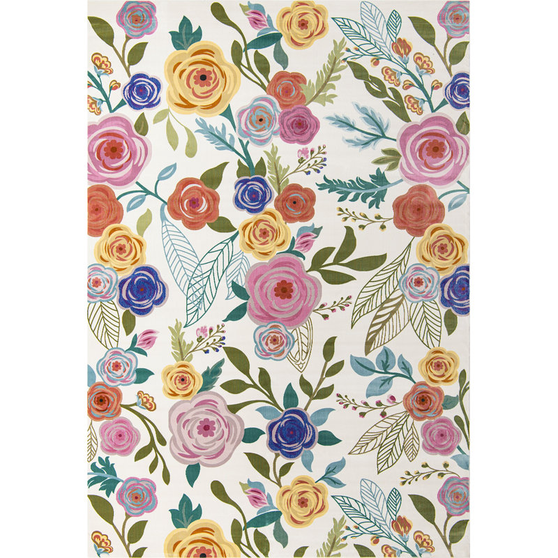 Floral Indoor Rug, Rectangle 10' x 14'
