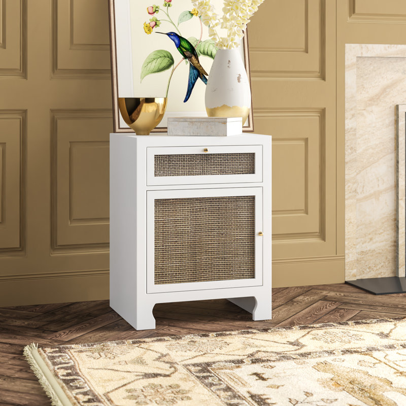 Ruth Solid Wood Accent Cabinet, White