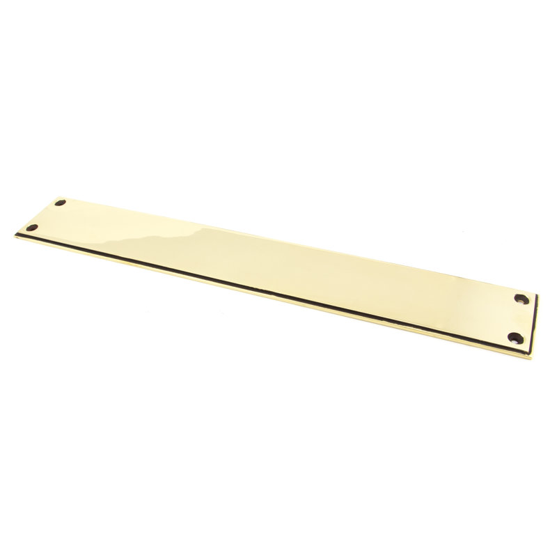 Art Deco Fingerplate Kick Plate, Aged Brass