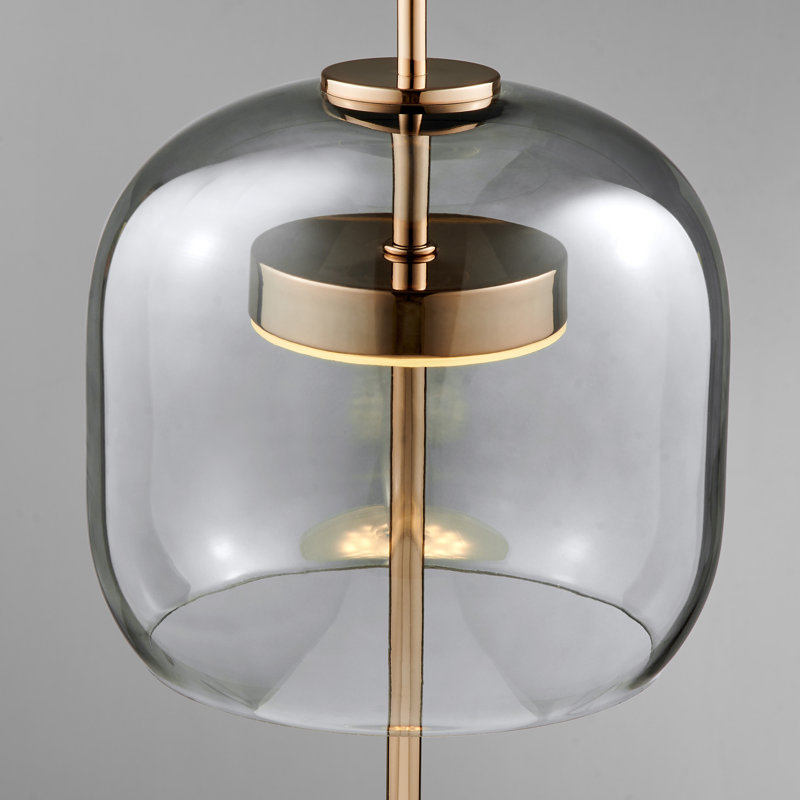 Lampe de table dorée 23 "Louver