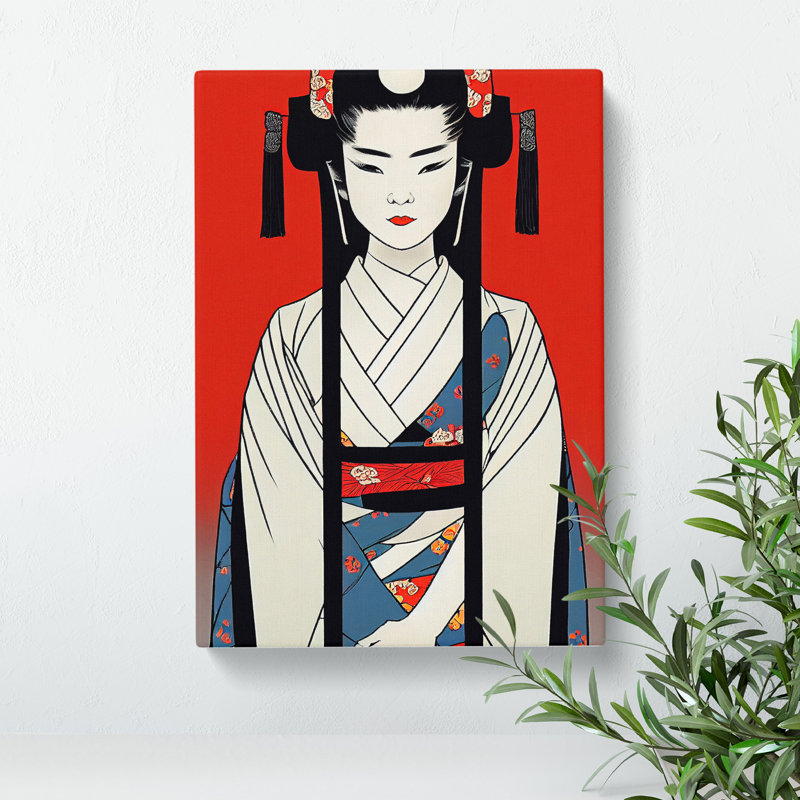 Awesome Geisha - Wrapped Canvas Print, 76cm H x 50cm W x 3cm D