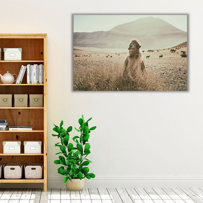 Desert Camel - Canvas Print Wall Art, 20" H x 30" W