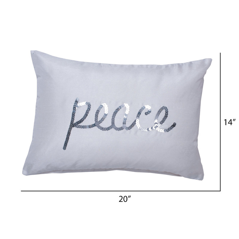 Coussin en soie Sequin Peace