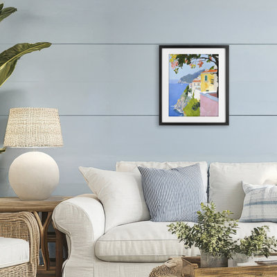«Coastal Italian Sea View», reproduction encadrée sous verre, conception de Riley B
