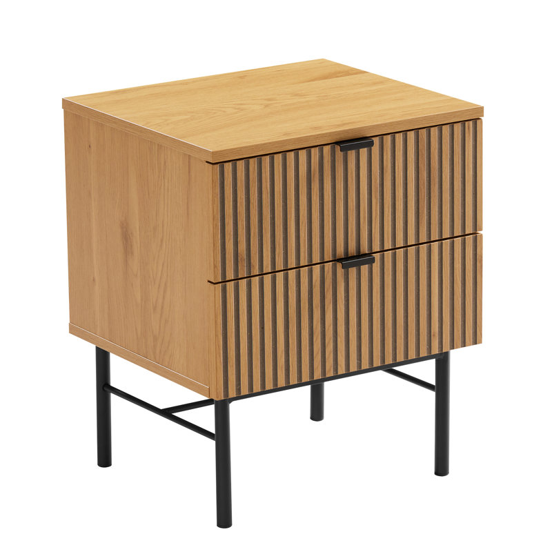 45cm W Metal Bedside Table