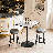 Bistro Pub Table Square Adjustable Height Cocktail Bar Table with Metal Base and Wooden Table Top-1961749409-1957440565