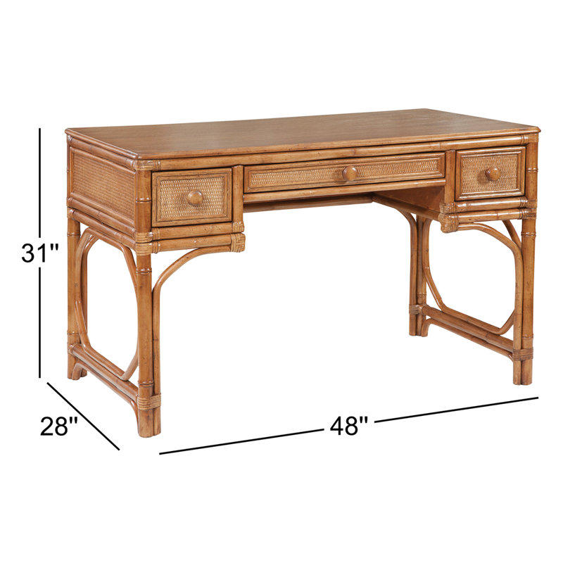 Summer Retreat Solid Wood Writing Desk, Honey