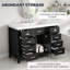 Meuble-lavabo 47 po sans lavabo, armoire seulement, 2 portes et 8 tiroirs, système de fermeture en douceur, design classique, noir-1104895594