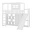 Wood Twin Size Loft Bed With Wardrobe, Storage Shelves, Slide And LED