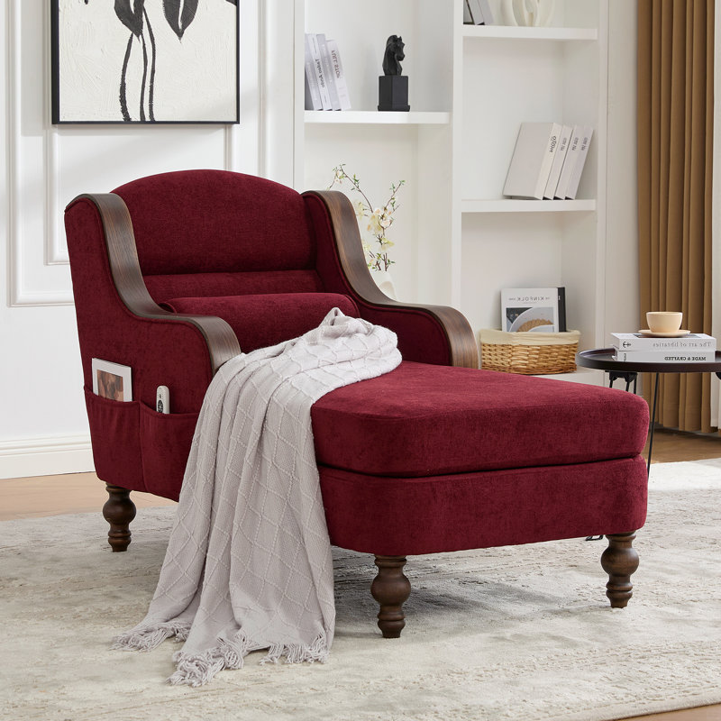Canapé-lit simple surdimensionné d'intérieur en tissu, Rouge