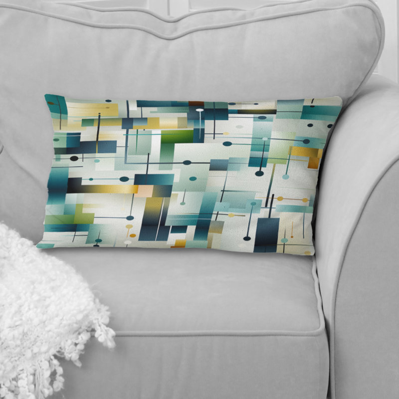 Coussin Green Green Cubic Oasis - imprimé géométrique