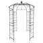 Pavillon de jardin en fer 81,3 po x 114,2 po, arche de jardin, noir, écaillage
