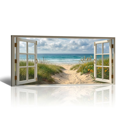 Plage de plage, art mural sur toile - Grand paysage côtier, impressions sur toile, peintures de paysages océaniques, œuvre de mer tropicale pour salon