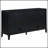 Mason Black 2-Drawer Sideboard with Spacious Storage, Sleek Design for Modern and Traditional Decor.