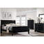 1pc Table de chevet noire Louis Philippe-1231551428