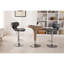 Upholstery Adjustable Swivel , Grey, 2 - Faux Leather Seat And Base For Living, Dining, Bar, Office, Outdoor 2 Grey With Seat, Cushions, Height, Living Room, Bar Furnishings-2072892637