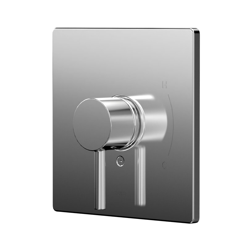 Toto Square Pressure Balance Valve Faucet Trim, Polished Chrome