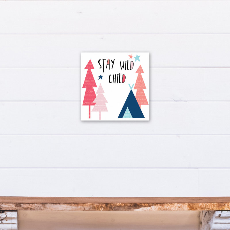 Rayne Stay Wild Child Art, 12" H x 12" W, Wrapped Canvas