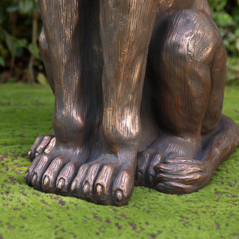 Statue de jardin lion surdimensionnée 36,5 "H MGO, Bronze