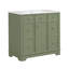Meuble-lavabo vert 36 po avec trois tiroirs