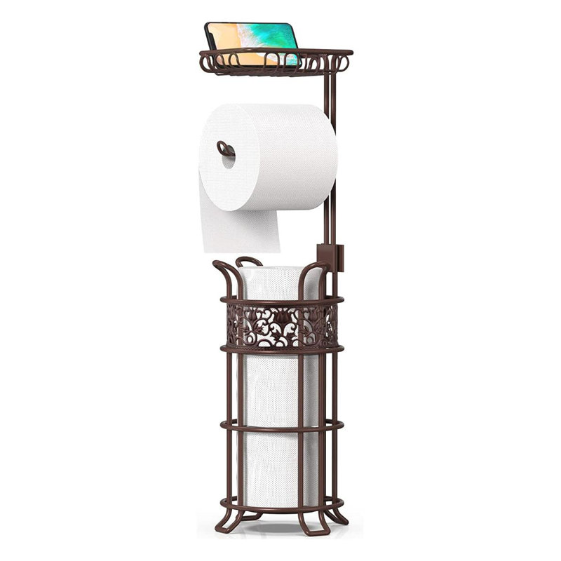 Porte-papier hygiénique sur pied, Rouge bronze